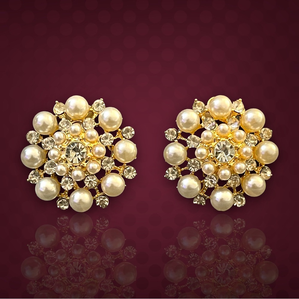 Designer Pearl Clip-on Earrings